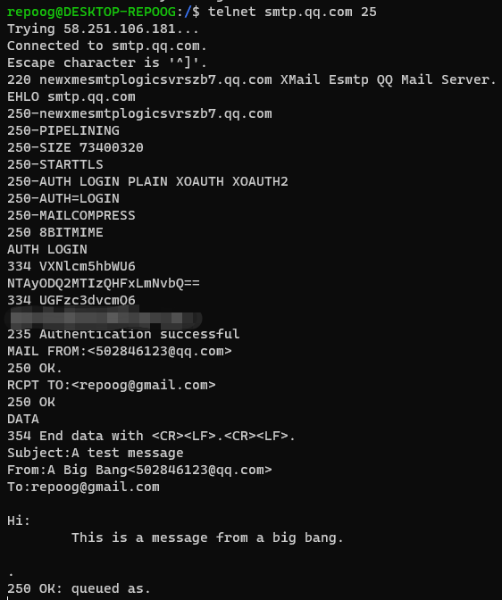 telnet发送邮件 telnet发送邮件